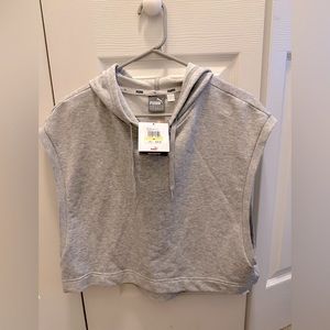 Gray PUMA Womens size medium crop tank pullover